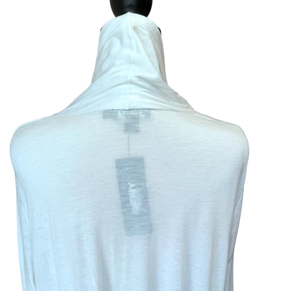 DKNY WHITE DOUBLE LAYER SWING OPEN CARDIGAN - NWT - Picture 6 of 12